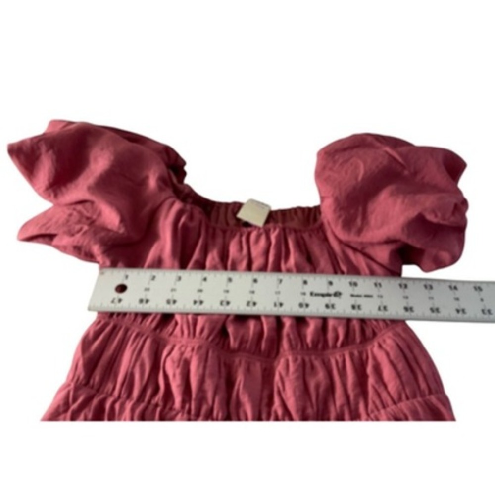 Mi Ami for Francesca's Mauve Pink Puff Sleeve Smocked Mini Dress Juniors L New - Picture 6 of 15
